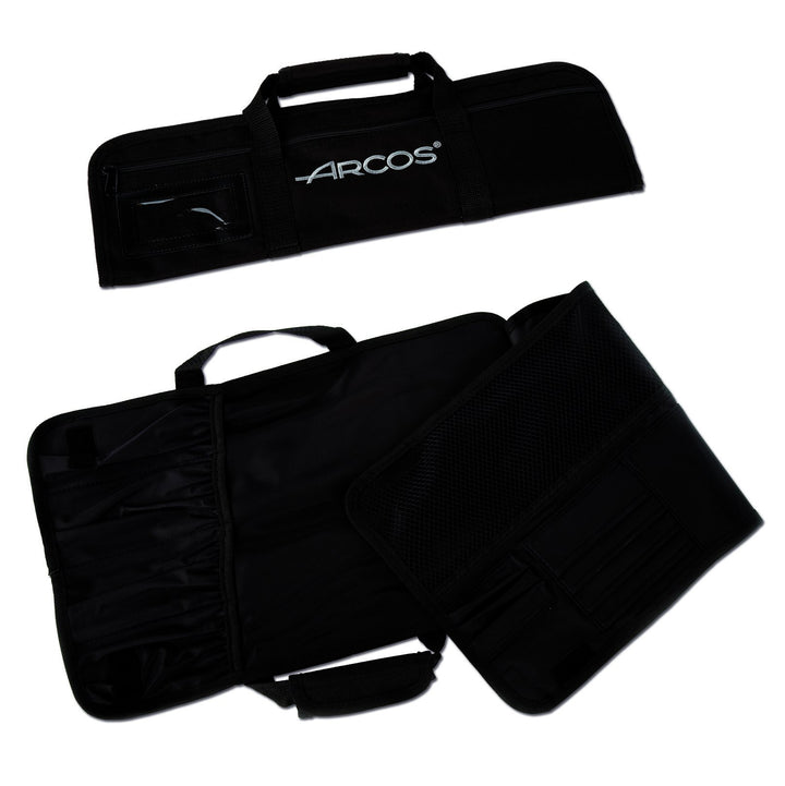 Arcos Messer Roll Bag - Messer Rolltasche zu 4 Stück - 100% Polyester 460 x 275 mm - Farbe Schwarz (