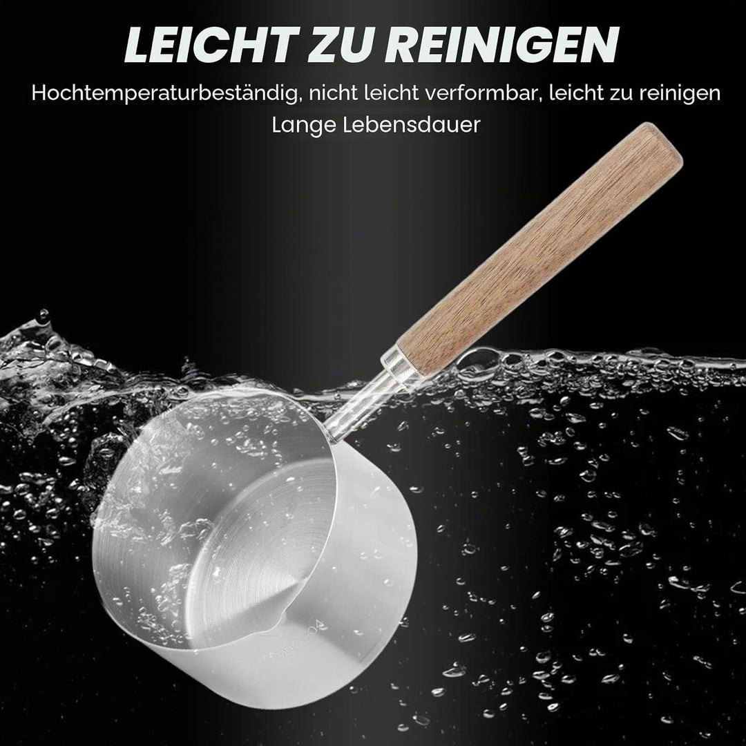 Ejoyous Kleiner Milchtopf Induktion 200ml, Edelstahl Milchpfanne Topf Tragbarer Butterschmelztopf So