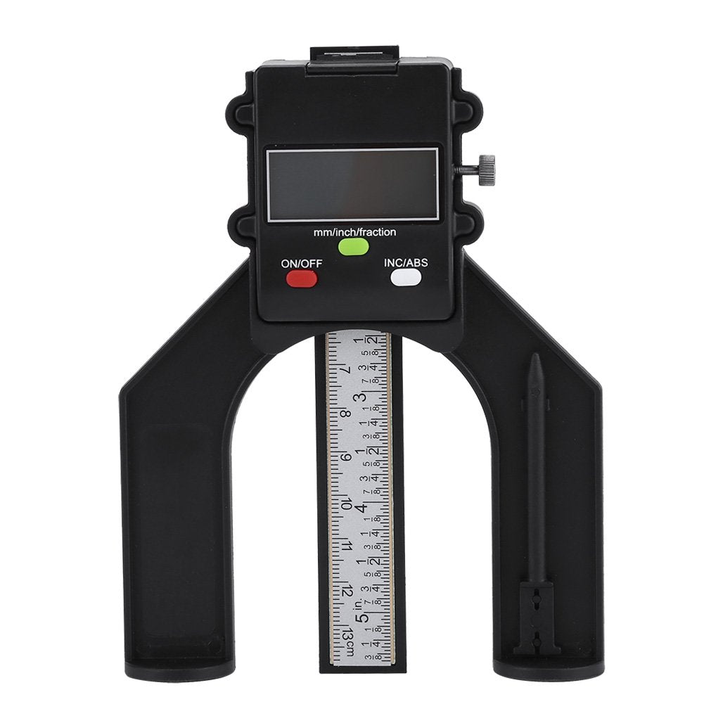 Digital Tiefenmesser Höhenmessgerät 0-80mm Profiltiefenmesser mit Ziffernanzeige und selbsthaltenden