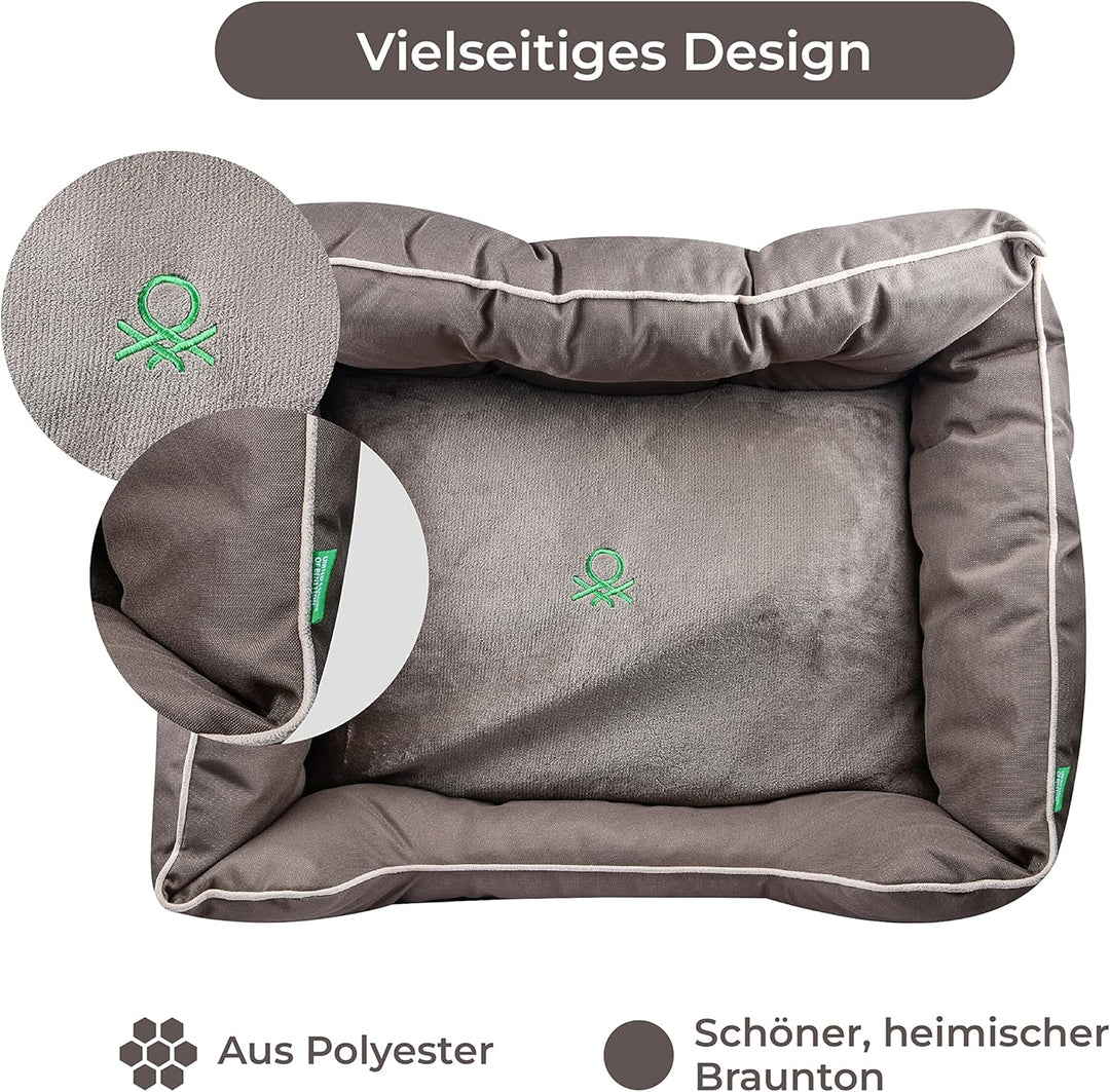 UNITED COLORS OF BENETTON. Pets - Hundebett, Ergonomisches Bett für Kleine Hunde, Aus Polyester, Was