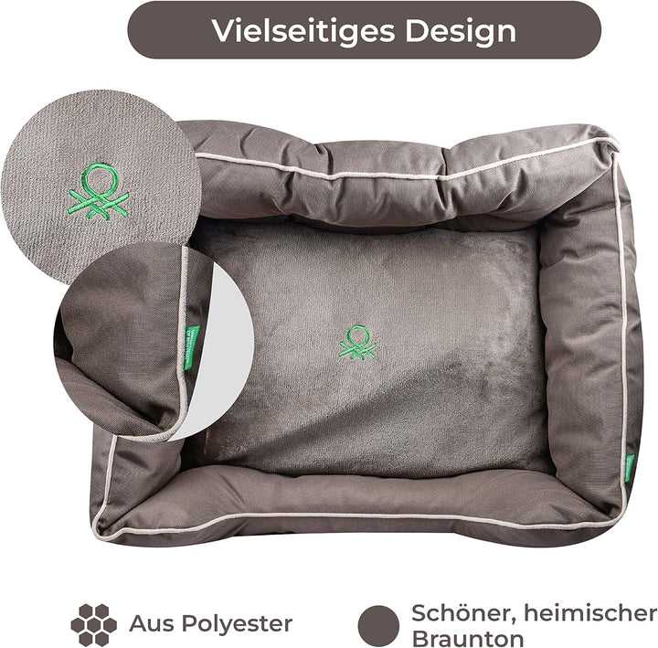 UNITED COLORS OF BENETTON. Pets - Hundebett, Ergonomisches Bett für Kleine Hunde, Aus Polyester, Was