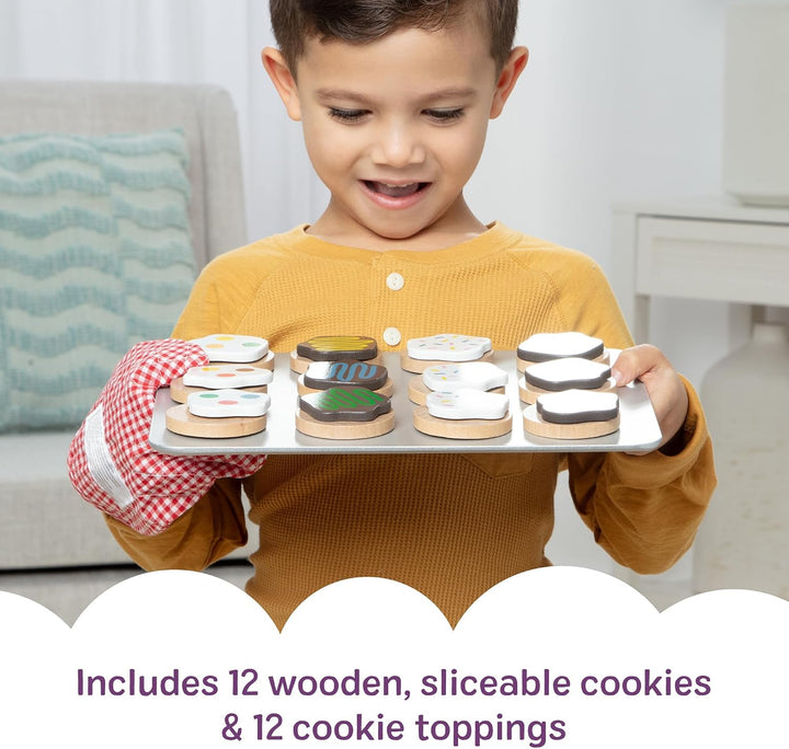 Melissa & Doug 4074 Gebäck-Set aus Holz (30 Teile) Plätzchen-Set, Plätzchen-Set