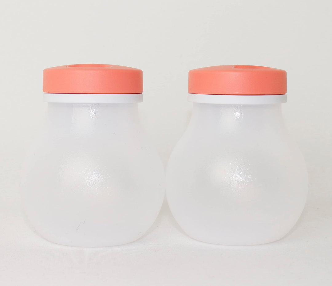 Tupperware New Allegra 2X Salz und Pfefferstreuer weiss Lachs Gewürzspender Gewürzstreuer + Hängelöf