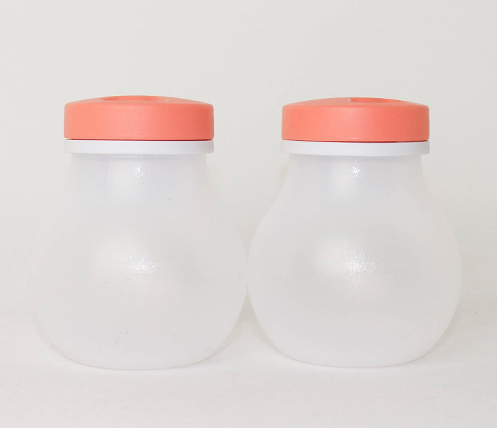 Tupperware New Allegra 2X Salz und Pfefferstreuer weiss Lachs Gewürzspender Gewürzstreuer + Hängelöf