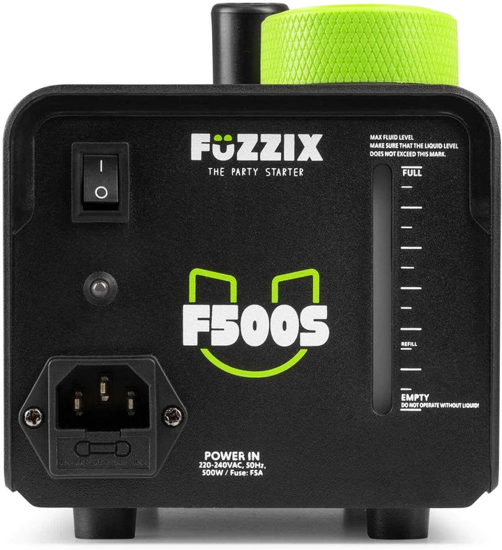 Fuzzix F500S Nebelmaschine Mini mit Funk-Fernbedienung, Nebelmaschine Halloween, 500 Watt Rauchmasch