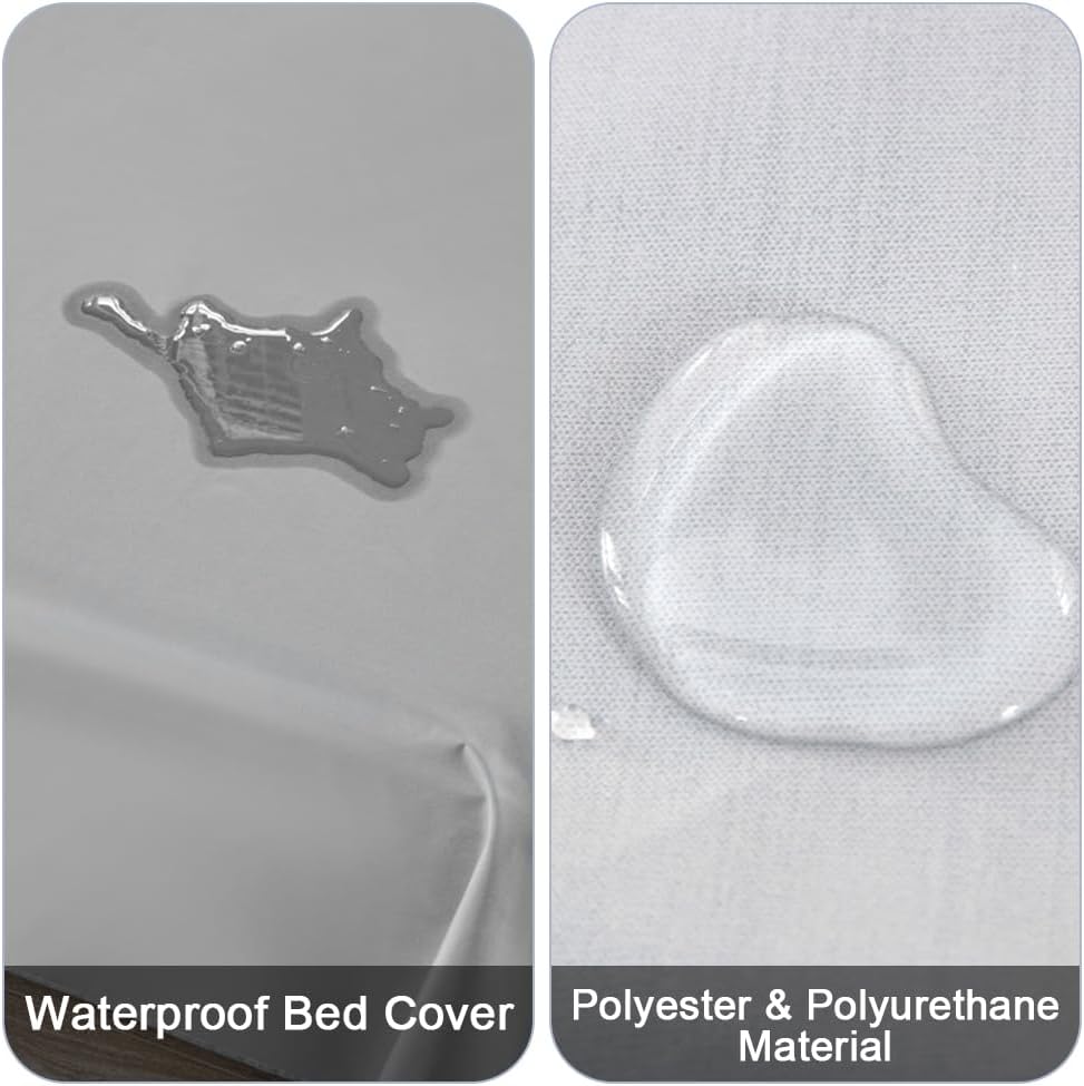 DUJUIKE 100% wasserdichte Schutzdecke oder Liner für Bett, Matratzenschoner für das Bett, Wiederverw