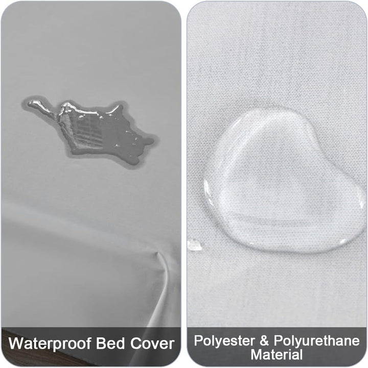 DUJUIKE 100% wasserdichte Schutzdecke oder Liner für Bett, Matratzenschoner für das Bett, Wiederverw