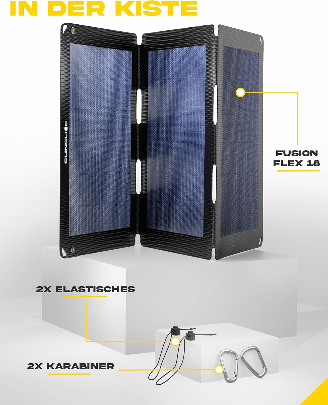 Solar Charger Outdoor, Solarmodul flexibel, Solaranlage Camping, Solar Charger wasserdicht mit leist