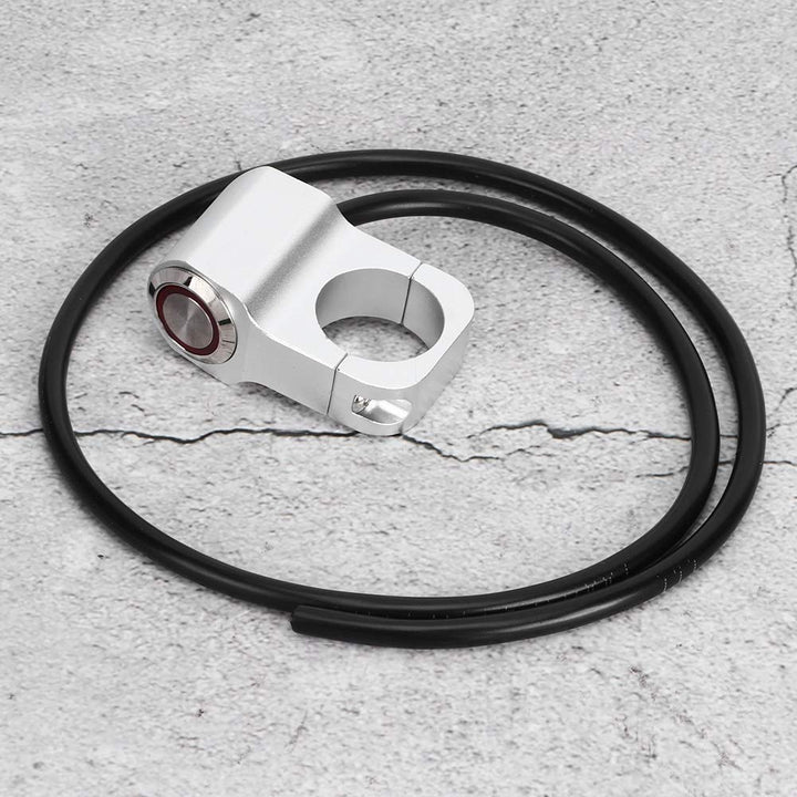Motorrad, Fahrrad, Silber C4M139 25mm/0.98 Zoll wasserdichter Stahl Scheinwerfer Lenker Scheinwerfer