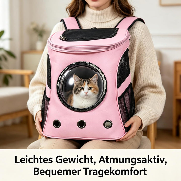 Katzenrucksack Grosse Katzen, Hunderucksack mit Seitentaschen und Verstellbaren Gurten, Katzen Rucks