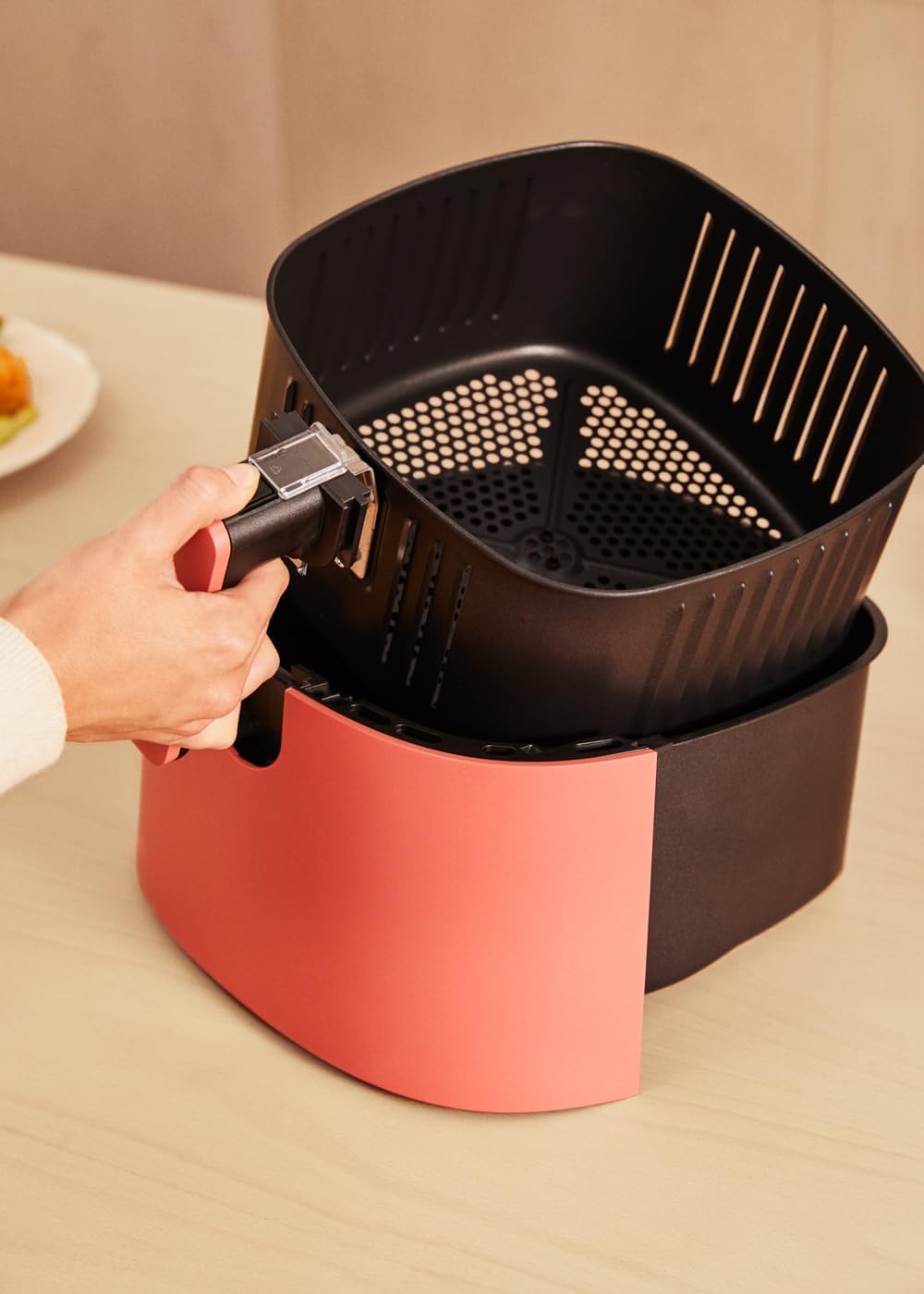 CREATE/FRYER AIR PRO LARGE/Heissluftfritteuse 6.2L Terrakotta/Mit Timer, Monitor LCD, praktisch, ein