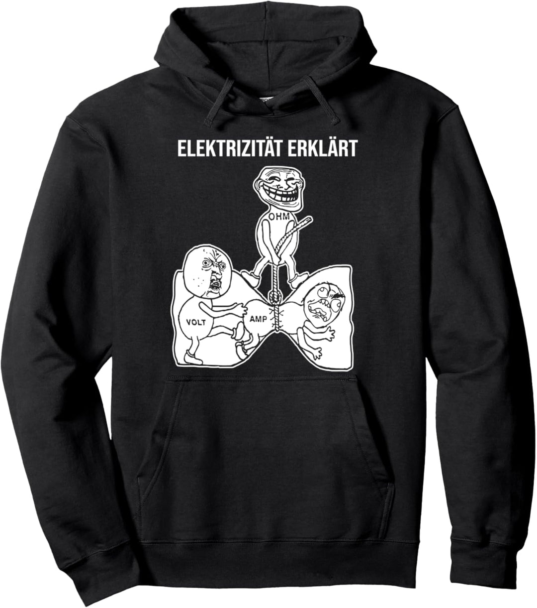 Electricity Explained Elektrizität Physik Nerd Geschenk Pullover Hoodie