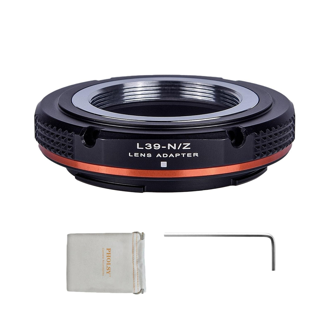 PHOLSY Manueller Objektivadapter: Kompatibel mit Leica L39 M39 LTM Objektiv und Nikon Z Kameragehäus