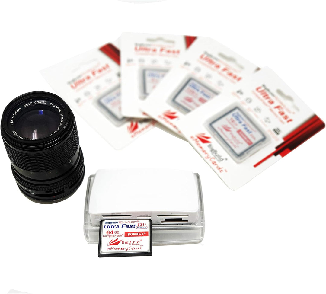 eMemoryCards 64GB Ultra Fast 80MB/s CompactFlash Speicherkarte kompatibel mit Canon 10D/20D/30D/40D/