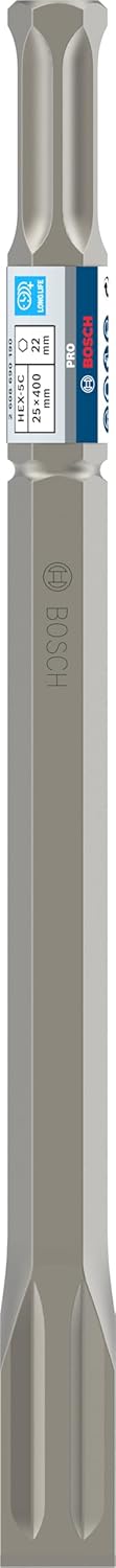 Bosch Professional Flachmeissel mit 22-mm-Sechskantschaft, 22-mm