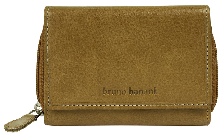 bruno banani kleine Geldbörse im Querformat Echt Leder Damen | RFID-Schutz, Clever konzipiert, Kompa