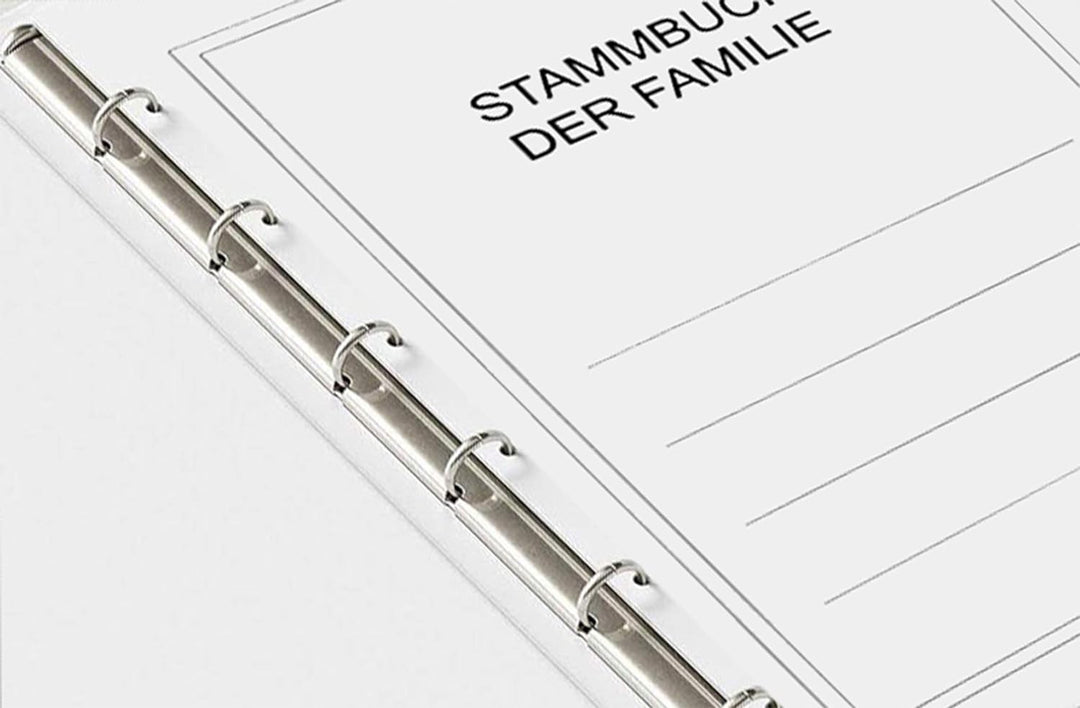 Stammbuch MAGRIT - rot, Velours, Goldprägung, Stammbuchformat A5