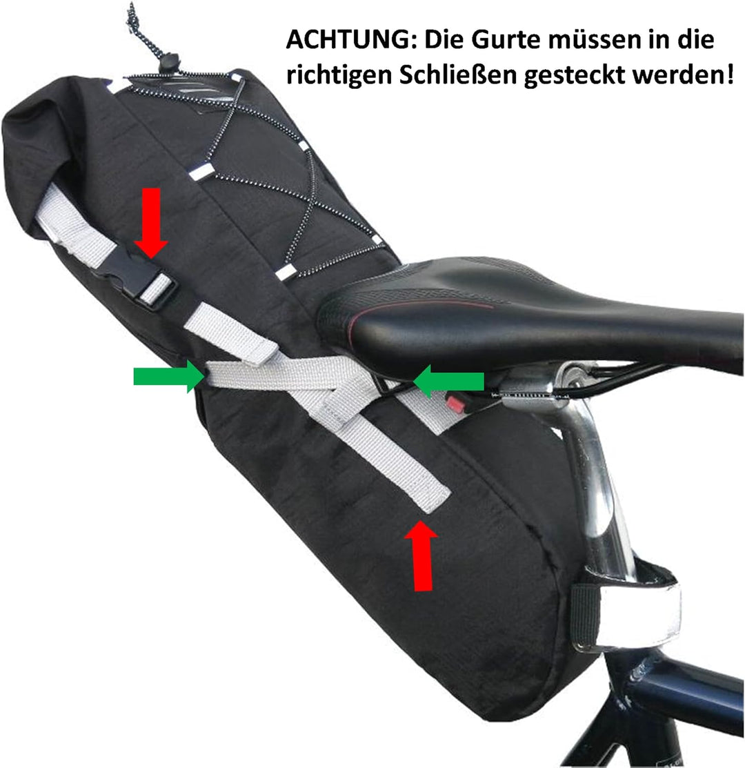 Fahrrad LENKERTASCHE und SATTELTASCHE im Set 17 Liter, bikepacking Taschen wasserdicht Ultraleicht o