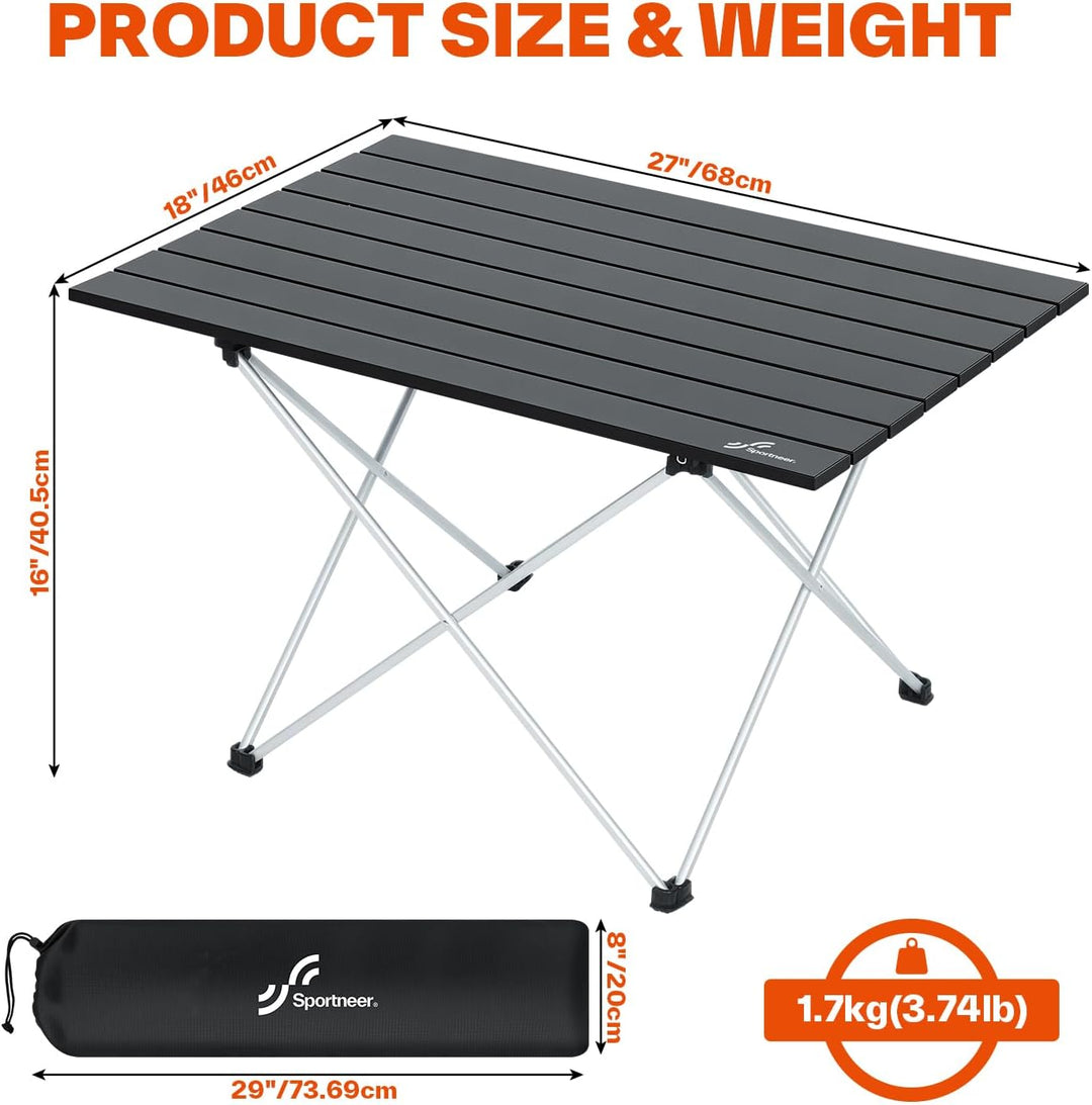 Campingtisch Klapptisch Camping, Aluminium Klapptisch Camping Tisch Faltbarer Picknick-Tisch Tragbar