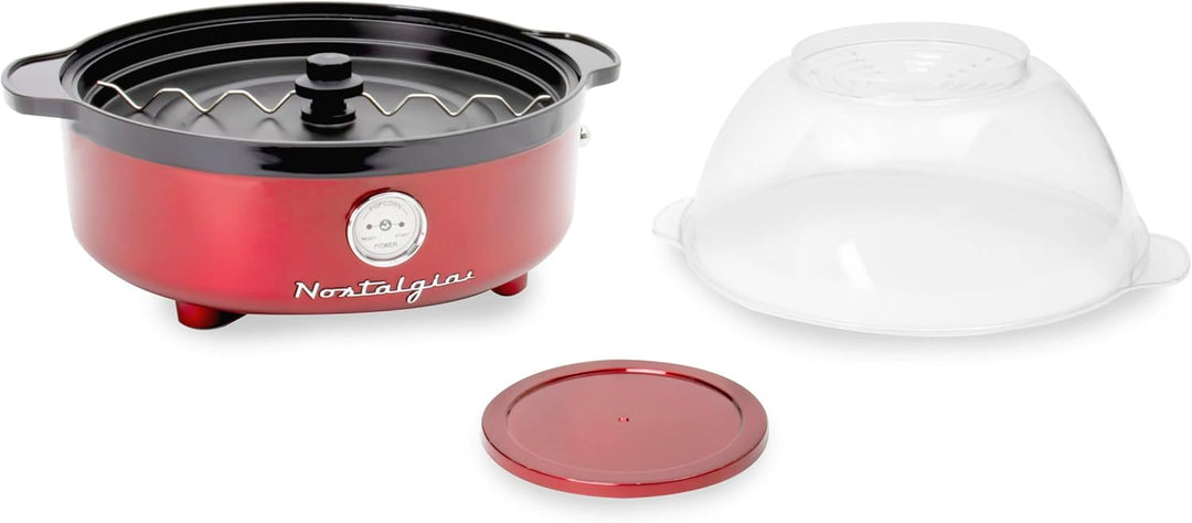 Nostalgia Retro-Rühr-Popcornmaschine 5.5L - Rot, Rot