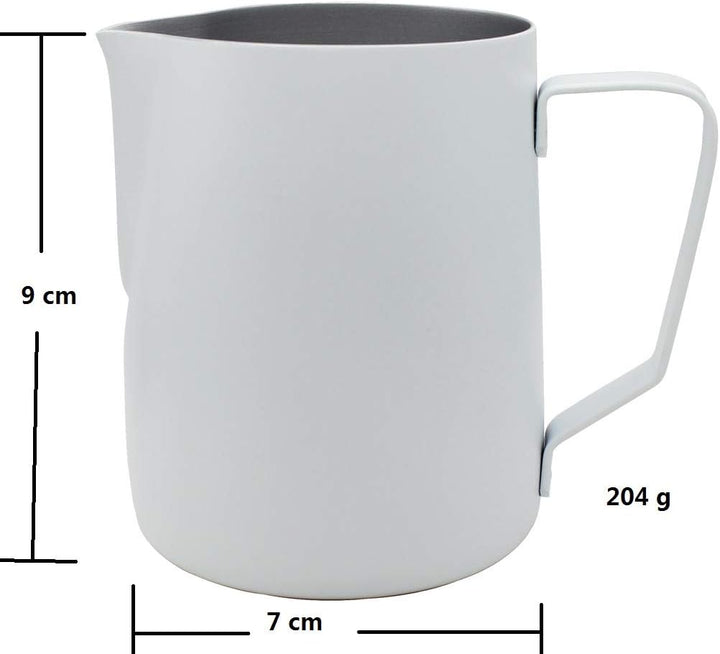 1 Stück Milchschaumkrug, Pitcher Krug Edelstahl, Schaumbecher für Kaffee und Latte Art, Schäumende M