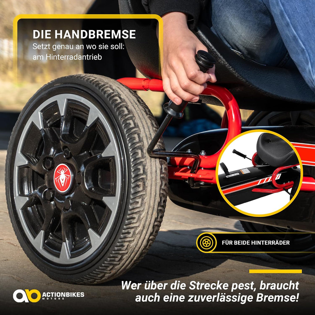 Actionbikes Motors GoKart FS Spider | 2-Rad Antrieb | Handbremse | Kettcar | Go Kart | Kinderauto |
