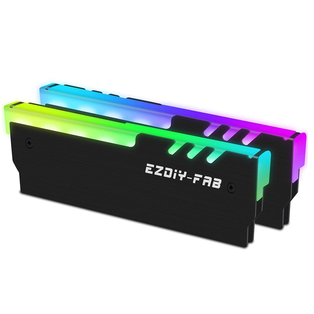 EZDIY-FAB ARGB RAM Kühler RGB DDR Kühlkörper(mit 5V 3-Pin Motherboard ASUS Aura Sync,GIGABYTE RGB Fu