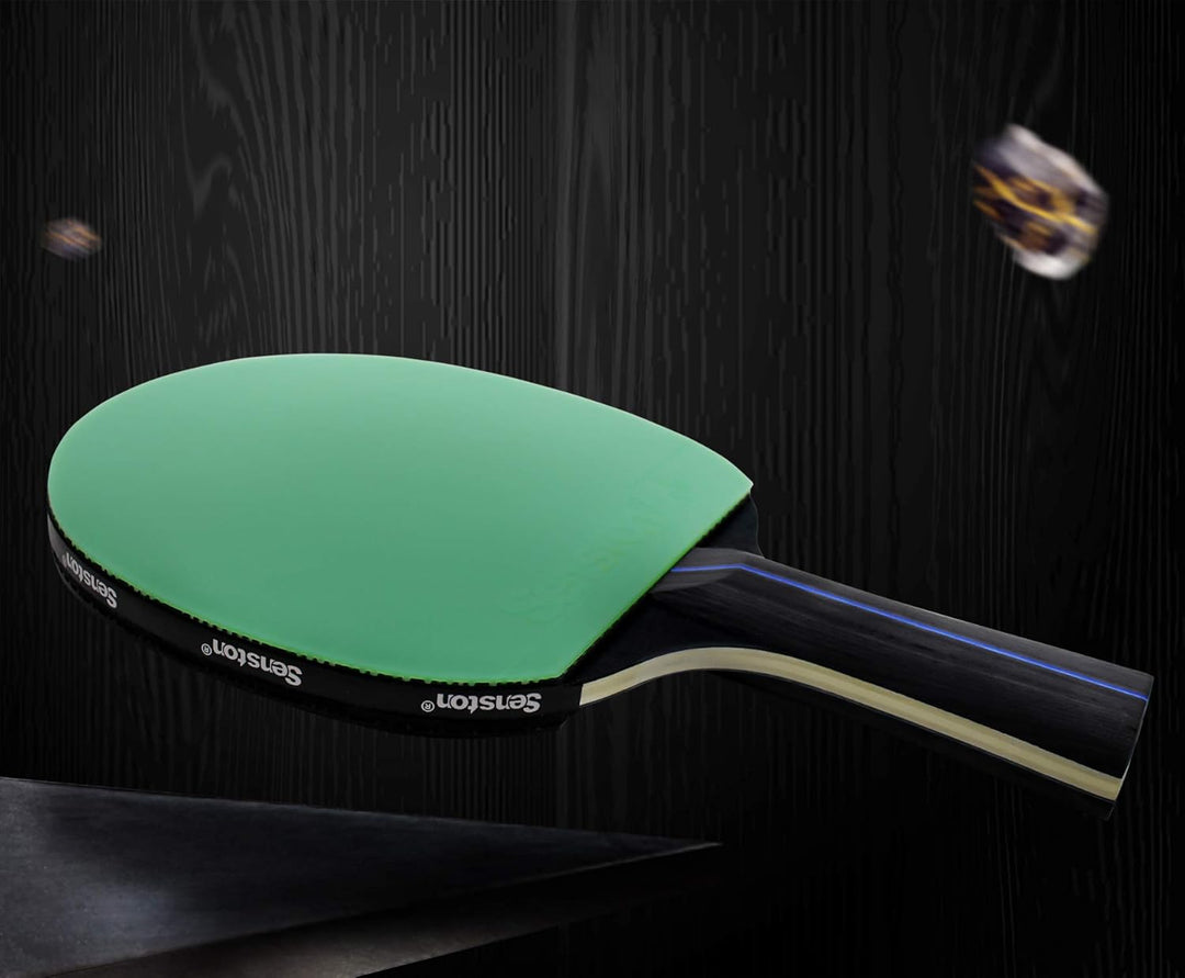 Senston Tischtennis Schläger Set, Profi 2 Tischtennisschläger und 3 Tischtennis-Bälle, Ideal für 2 S