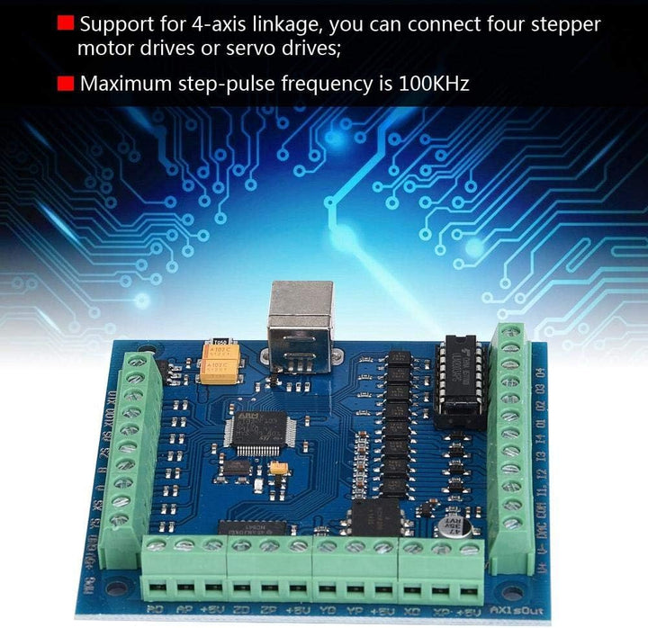 MACH3 Motion Card, 4 Achsen USB CNC Motion Controller Karte Breakout Board, 100 KHz, 100 KHz Motion