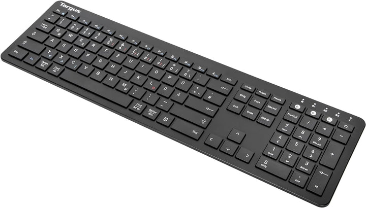 Targus AKB864DE Antimikrobielle Bluetooth-Tastatur für mehrere Geräte in voller Grösse (DE)