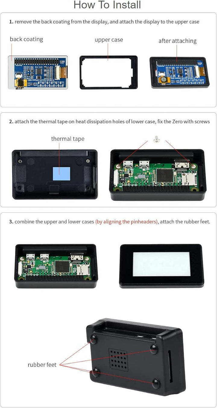 Waveshare 2.13inch Touch E-Paper E-Ink Display for Raspberry Pi Zero 250×122 Pixels Supports Partial