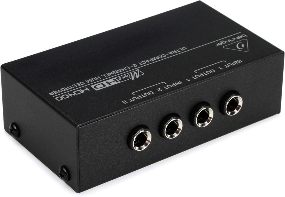 Behringer ULTRA-DI DI400P Passive Hochleistungs-DI-Box & HD400 Ultrakompakter 2-Kanal Brummzerstörer