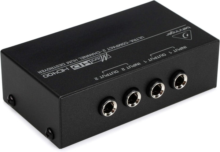 Behringer ULTRA-DI DI400P Passive Hochleistungs-DI-Box & HD400 Ultrakompakter 2-Kanal Brummzerstörer