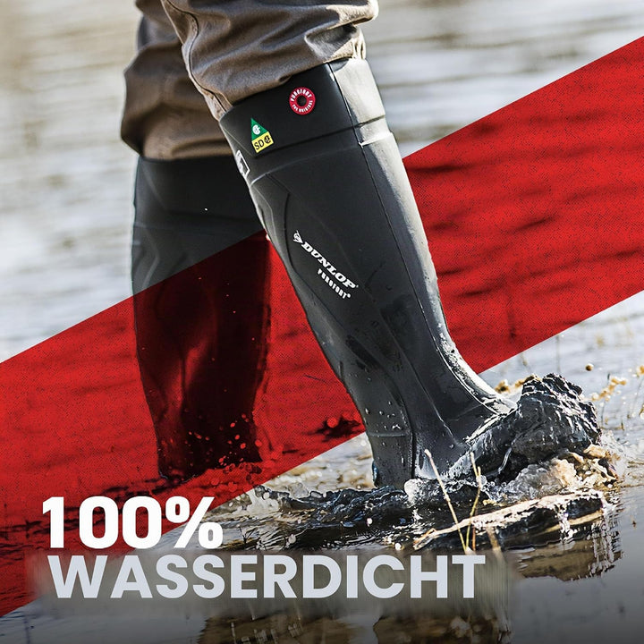 Dunlop C762933 S5 PUROF+ Unisex-Erwachsene Langschaft Gummistiefel 49/50 EU Dunkelgrün Schwarz, 49/5