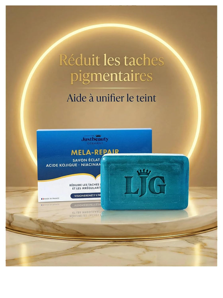 "Aufhellende Luxus-Seife – Mela-Repair mit Kojicsäure, Niacinamid, Glutathion &amp; Arbutin für strahlen