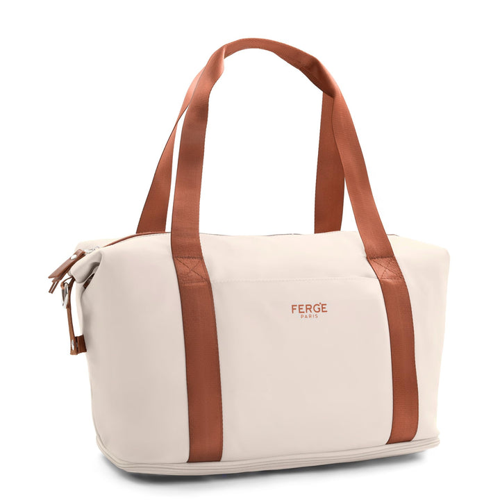 FERGÉ Reisetasche erweiterbar Milano Weekender Kabinengrösse Sporttasche Nano-Mesh beige Beige-braun