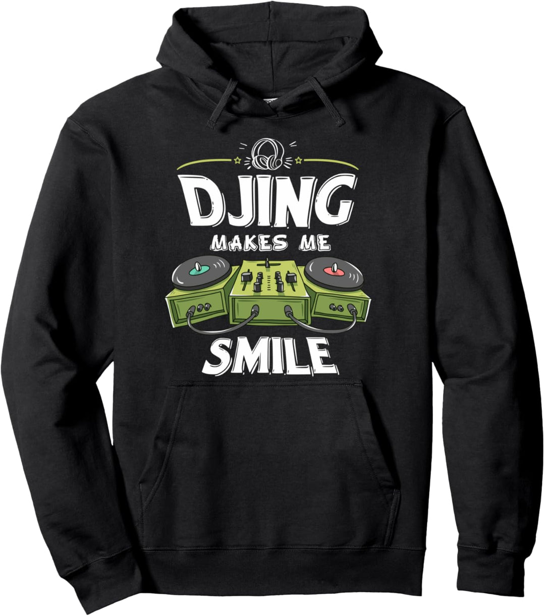 DJing bringt mich zum Lächeln Disc Jockey Geschenk DJ Pullover Hoodie