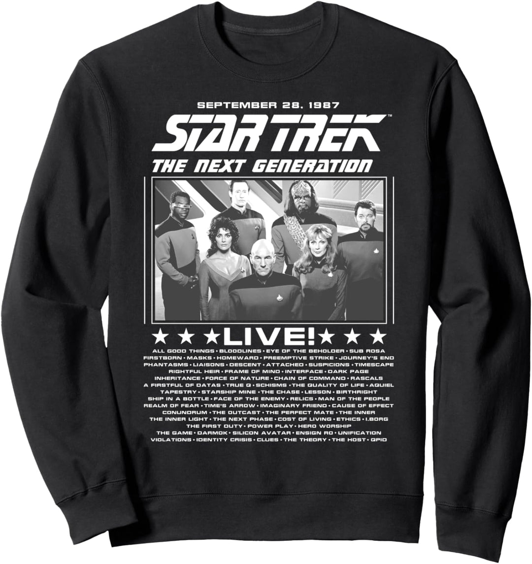 Star Trek The Next Generation Group Shot Live Poster Sweatshirt