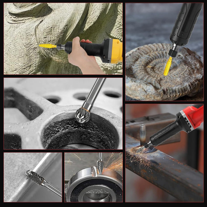 Akku-Schleifer, kompatibel mit Milwaukee 18-V-Akkus, bürstenloser Schleifer mit 6 mm Hartmetall-Fräs