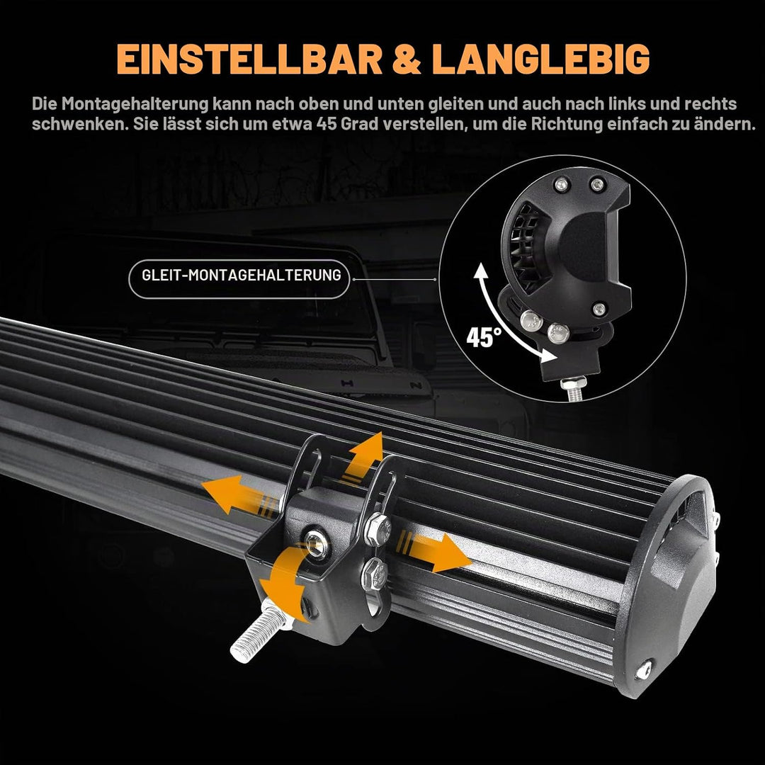 SKYWORLD led zusatzscheinwerfer bar, Zweireihiges wasserdicht 44 Zoll Scheinwerfer Flutlicht Combo o
