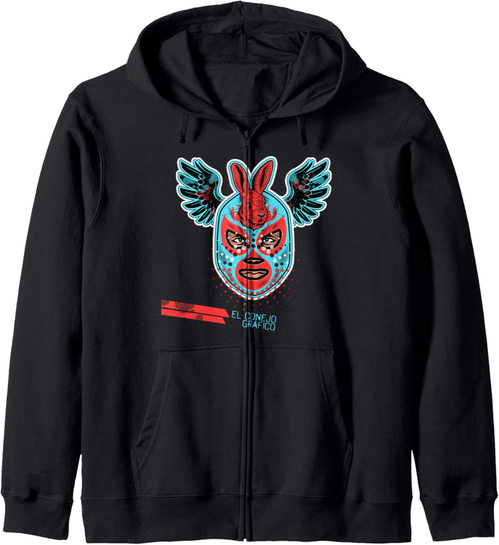 Mexikanische Wrestling Maske - Luchador Mexicano Rabbit Kapuzenjacke