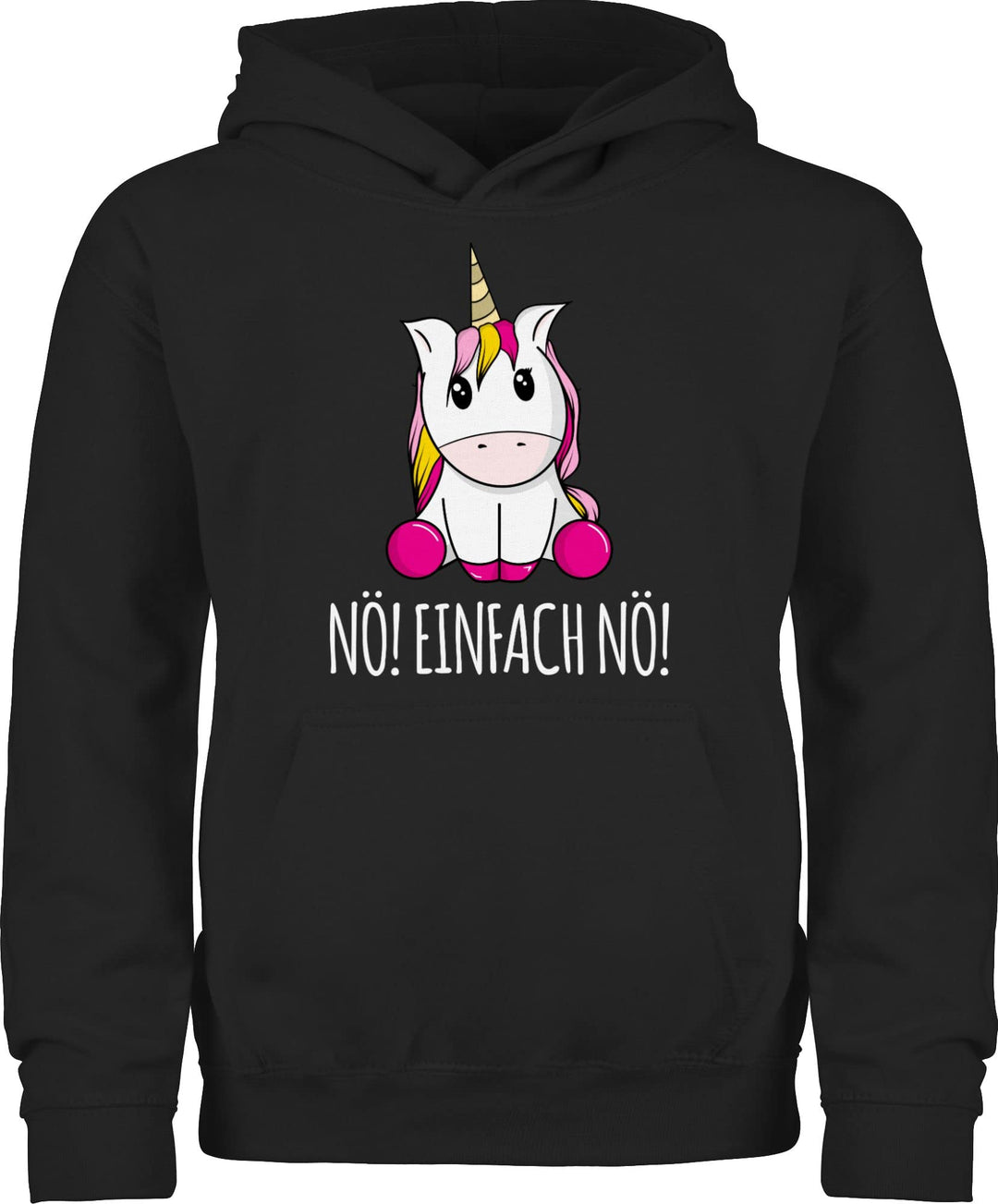 Shirtracer - Kinder Hoodie Jungen Mädchen - Statement Sprüche - Nö! Einfach Nö! Einhorn Unicorn Lust