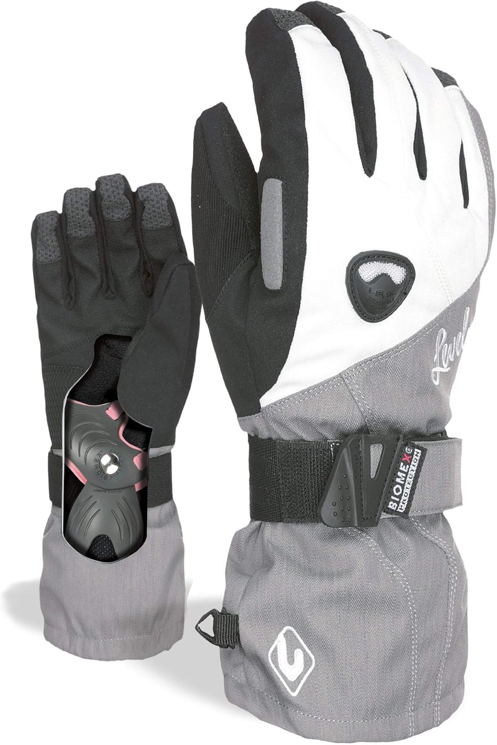Level Damen Butterfly Handschuhe XS Silver, XS Silver