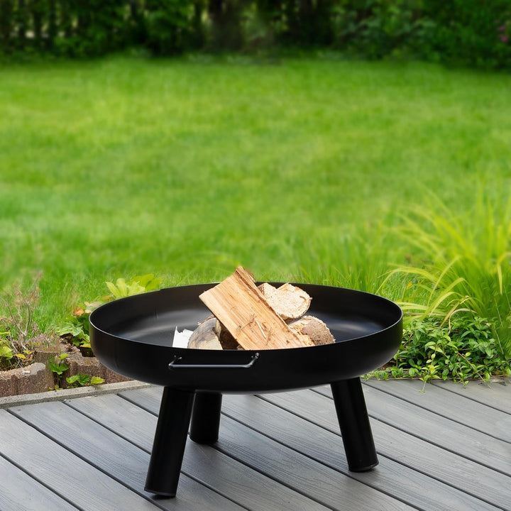 LEMODO Feuerschale für den Garten, Feuerstelle für Terrasse oder Balkon, Feuerschale 60 cm, Feuerkor