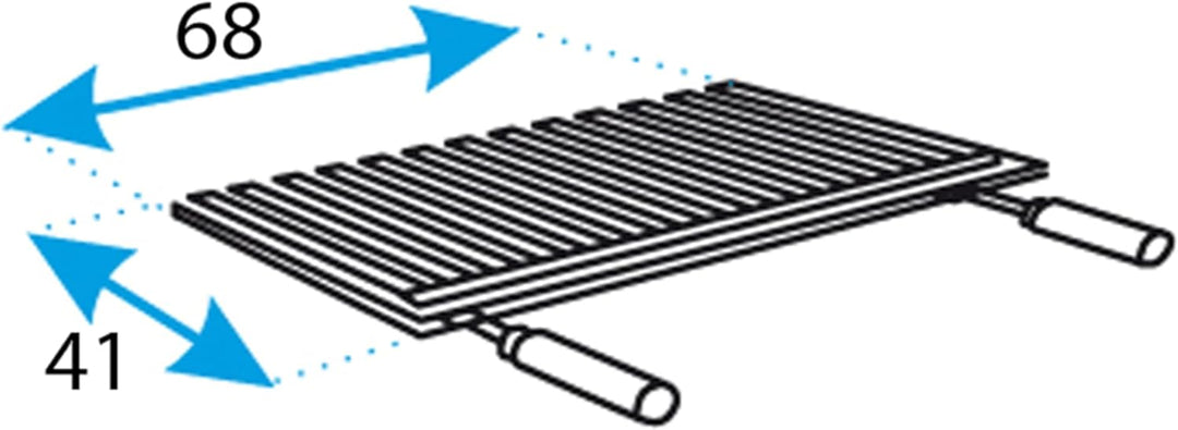 Imex El Zorro Grillschublade mit Grillrost, Schwarz, 72 x 41 x 35 cm,