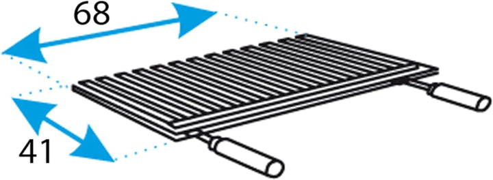 Imex El Zorro Grillschublade mit Grillrost, Schwarz, 72 x 41 x 35 cm,