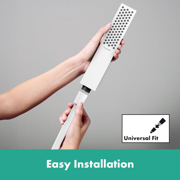 hansgrohe 24400700 Unica Pulsify S 65 cm mit Push Handbrausehalter und Isiflex Brauseschlauch 160 cm