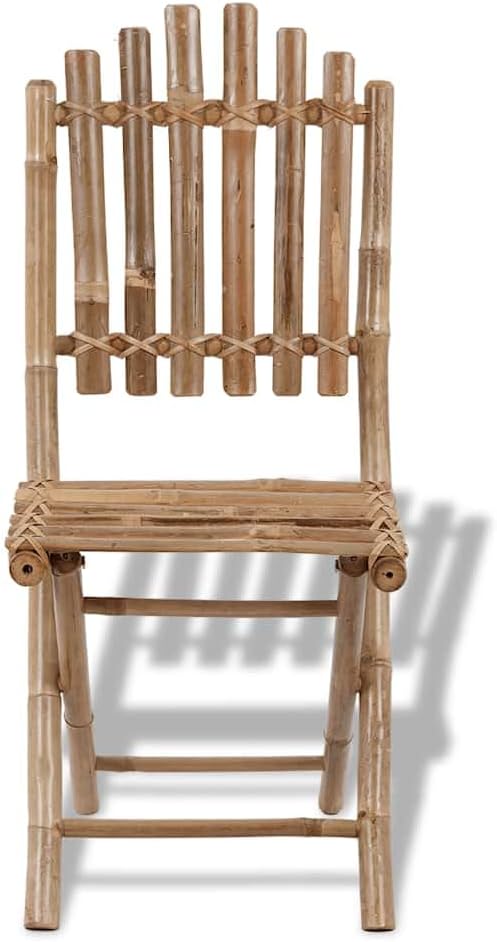 vidaXL 4X Bambus Klappstuhl Gartenstuhl Gartenmöbel Klappstühle Balkon Sühle, 4x