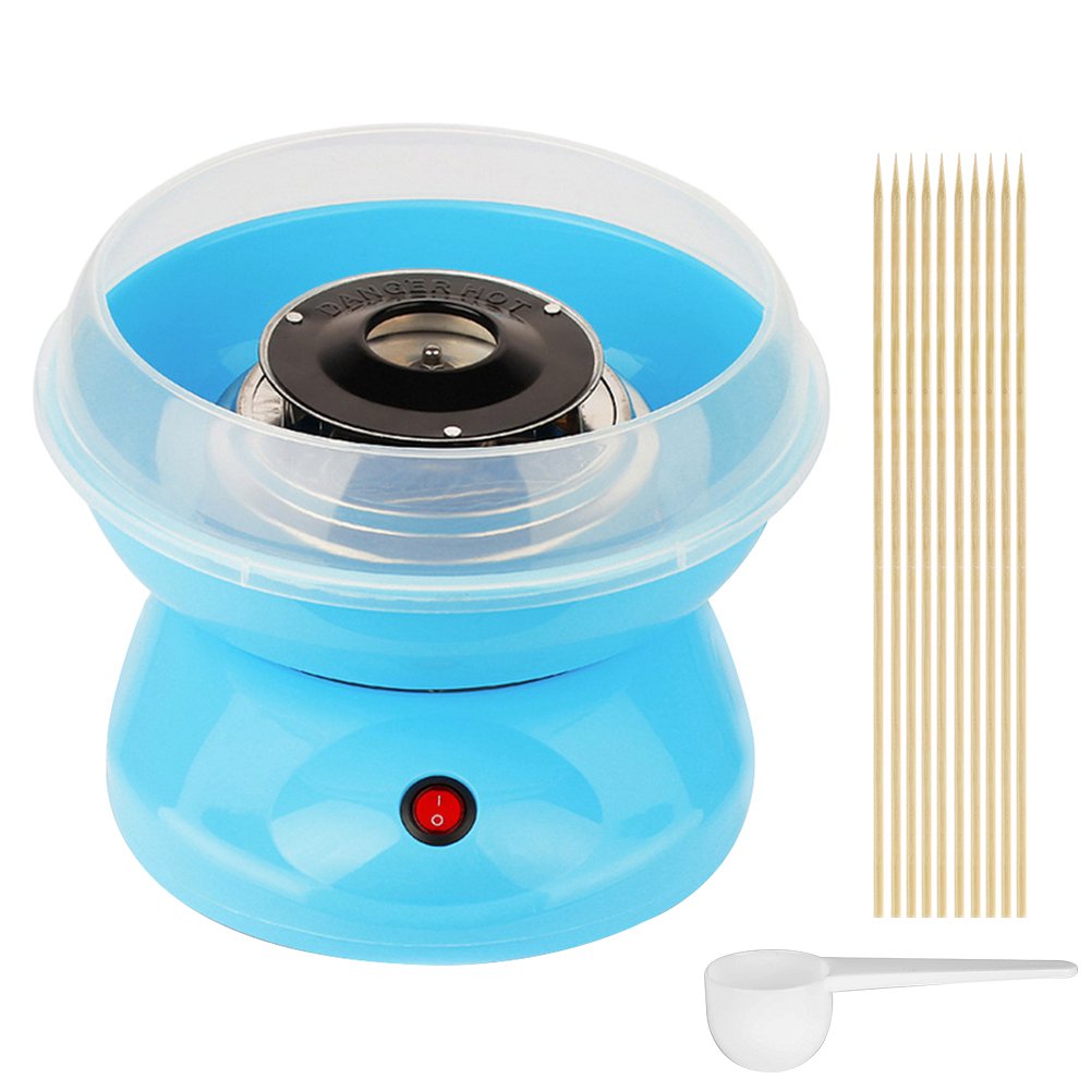 Zuckerwattemaschine für Zuhause mit Zuckerwatte-Stäbchen und Mess-Löffel, Zuckerwatte Zucker Set für