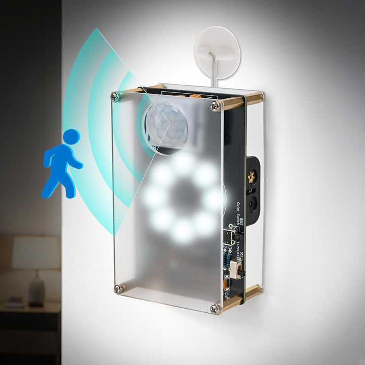 DIY Bewegungssensor Lichter Löt Bausatz, LED Nachtlicht Elektronik Bausatz, Lehr und Lernausbildung